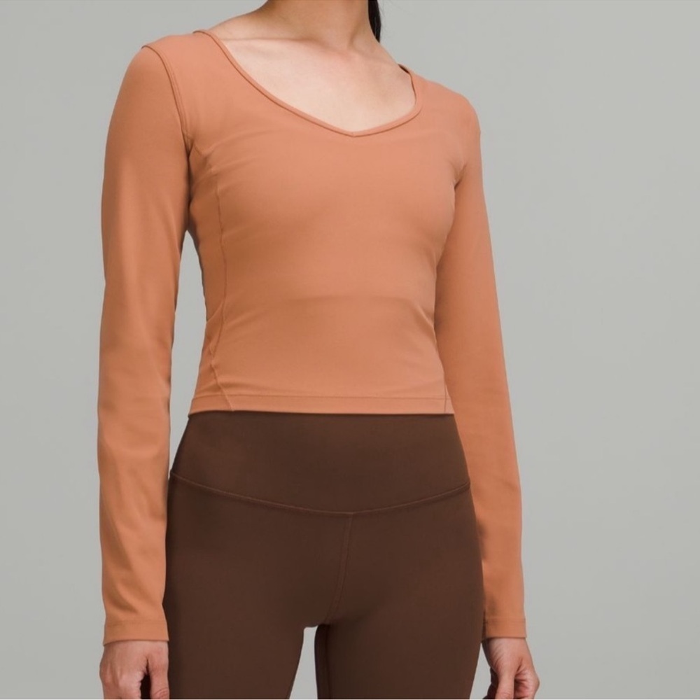 Lululemon Align Long Sleeve Shirt Womens Size 2 Pink Savannah Athletic Yoga Run